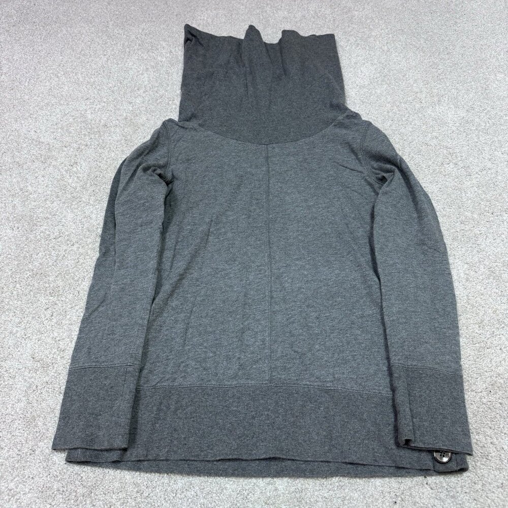 Loft Sweater Women’s Gray Long Sleeve Pullover Size Medium Cowl Neck